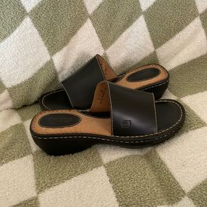 Born Slide on Heeled Cushioned Sandal